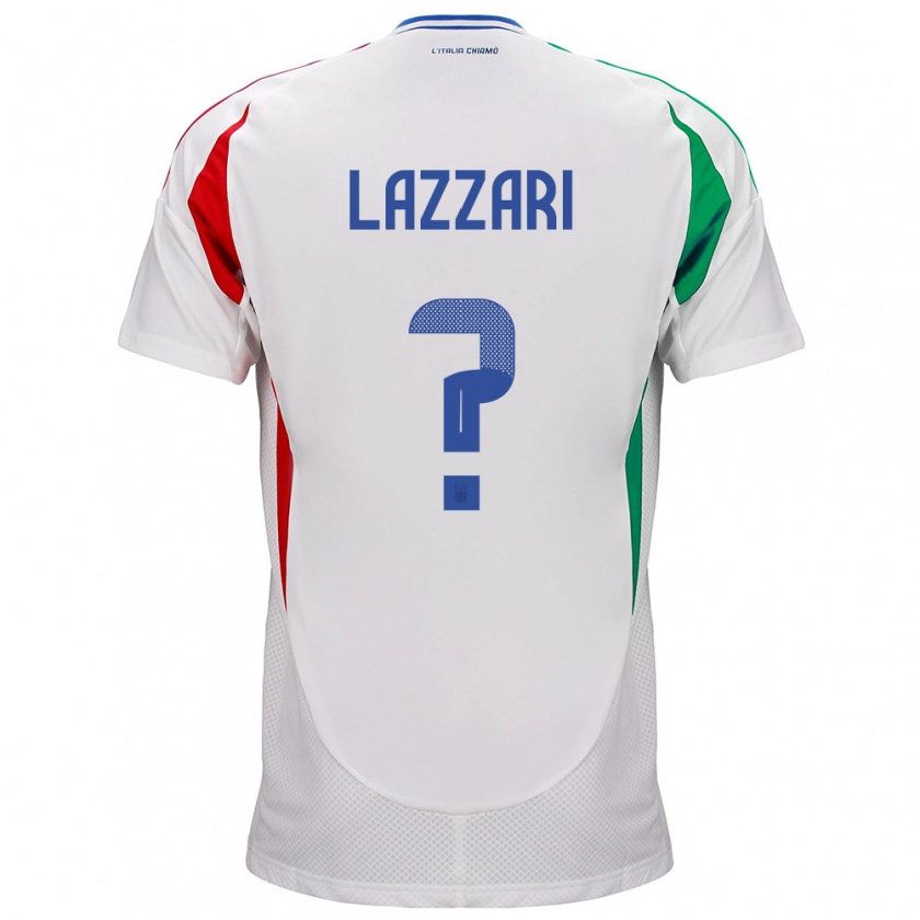 Kandiny Niño Camiseta Italia Manuel Lazzari #0 Blanco 2ª Equipación 24-26 La Camisa