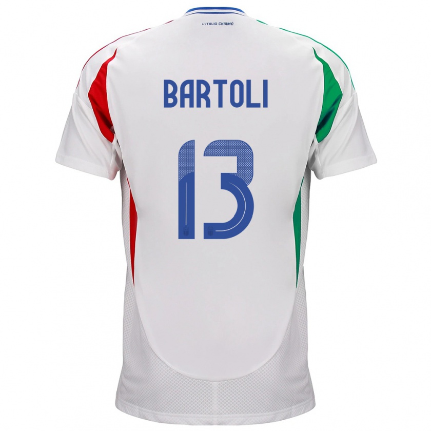 Kandiny Niño Camiseta Italia Elisa Bartoli #13 Blanco 2ª Equipación 24-26 La Camisa