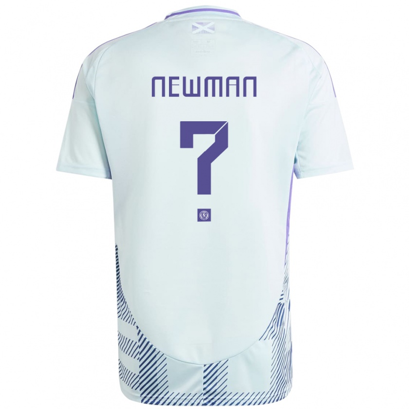 Kandiny Bambino Maglia Scotland Jack Newman #0 Blu Menta Chiaro Kit Gara Away 24-26 Maglietta