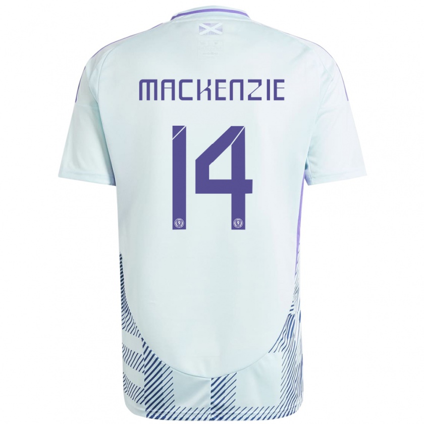 Kandiny Kinderen Schotland Magnus Mackenzie #14 Licht Mintblauw Uitshirt Uittenue 24-26 T-Shirt