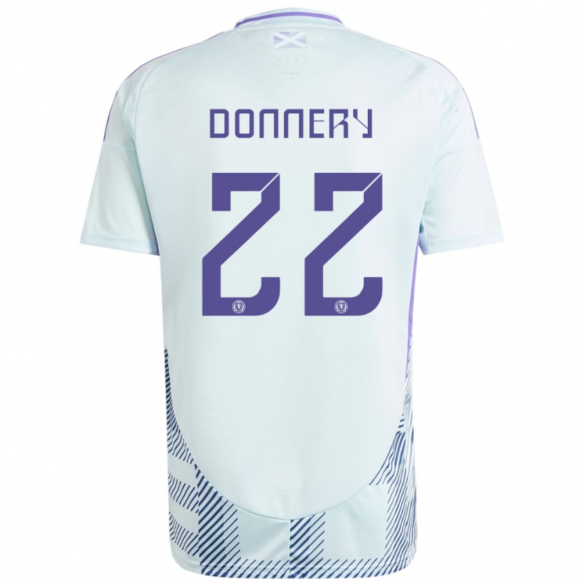 Kandiny Niño Camiseta Escocia Julian Donnery #22 Azul Menta Claro 2ª Equipación 24-26 La Camisa México