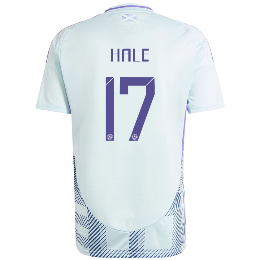 Kandiny Bambino Maglia Scotland Finlay Hale #17 Blu Menta Chiaro Kit Gara Away 24-26 Maglietta