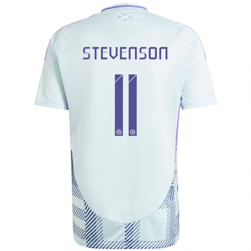 Kandiny Niño Camiseta Escocia Gus Stevenson #11 Azul Menta Claro 2ª Equipación 24-26 La Camisa México