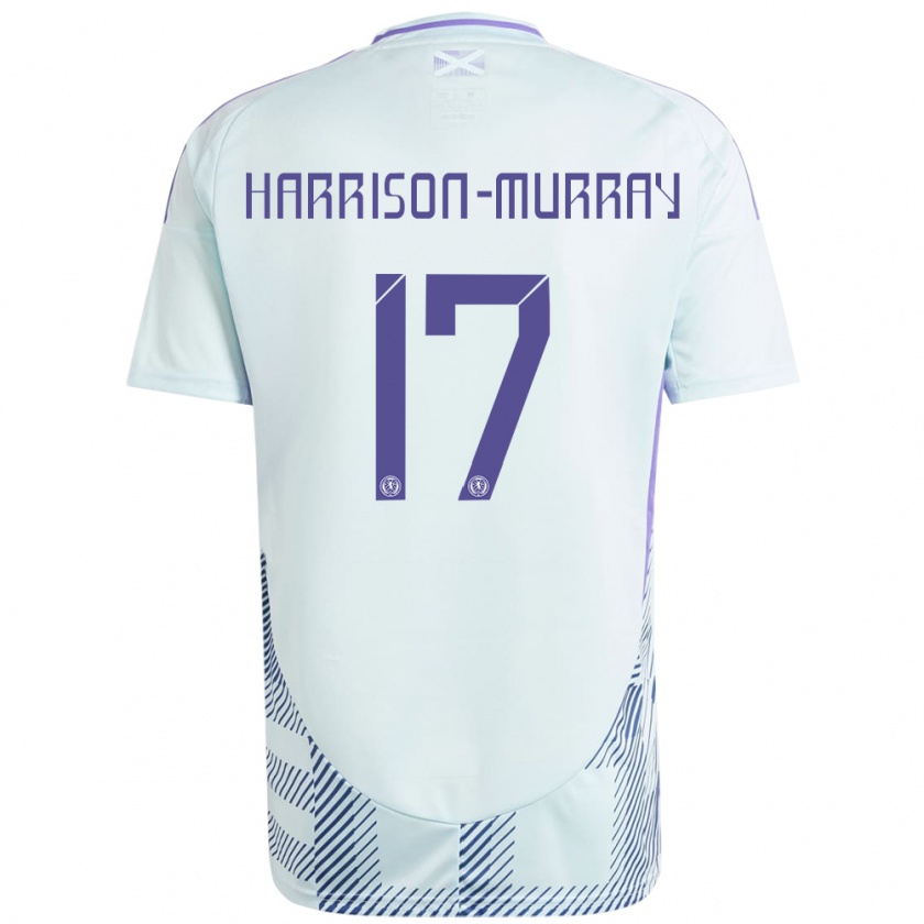 Kandiny Bambino Maglia Scotland Christie Harrison-Murray #17 Blu Menta Chiaro Kit Gara Away 24-26 Maglietta