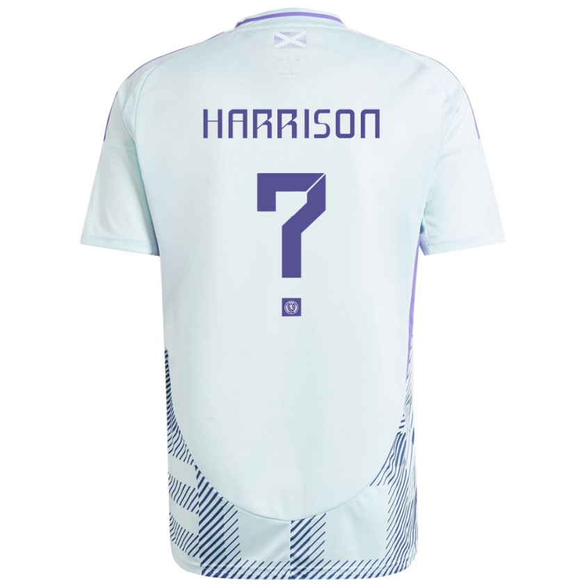 Kandiny Bambino Maglia Scotland Abi Harrison #0 Blu Menta Chiaro Kit Gara Away 24-26 Maglietta