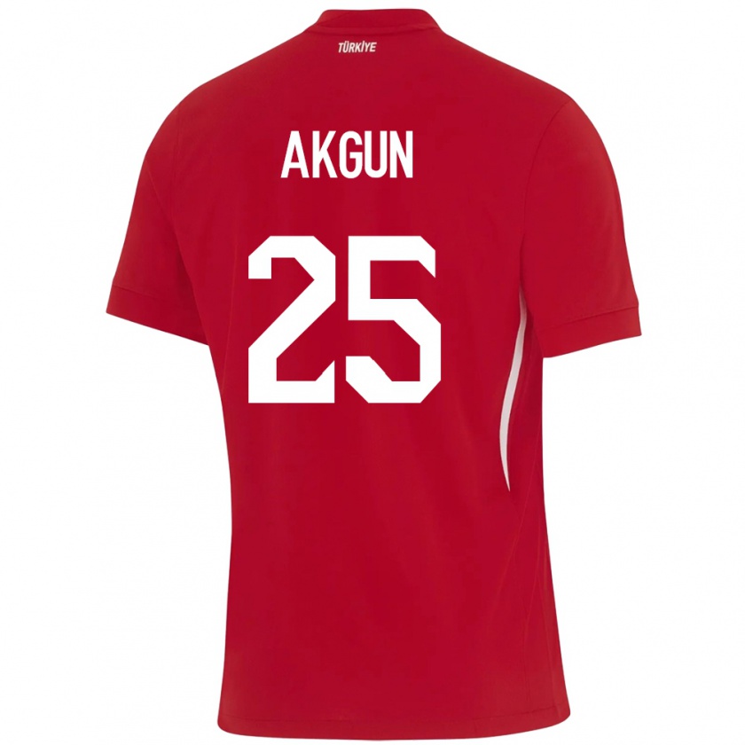 Kandiny Kinderen Turkije Yunus Akgün #25 Rood Uitshirt Uittenue 24-26 T-Shirt