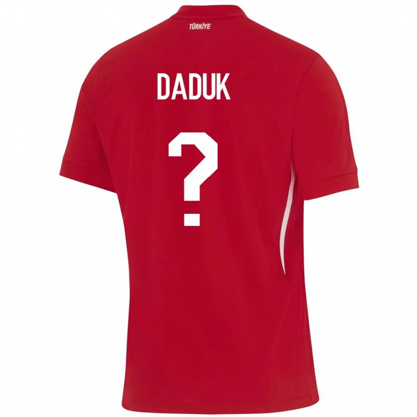 Kandiny Kinderen Turkije Emir Dadük #0 Rood Uitshirt Uittenue 24-26 T-Shirt