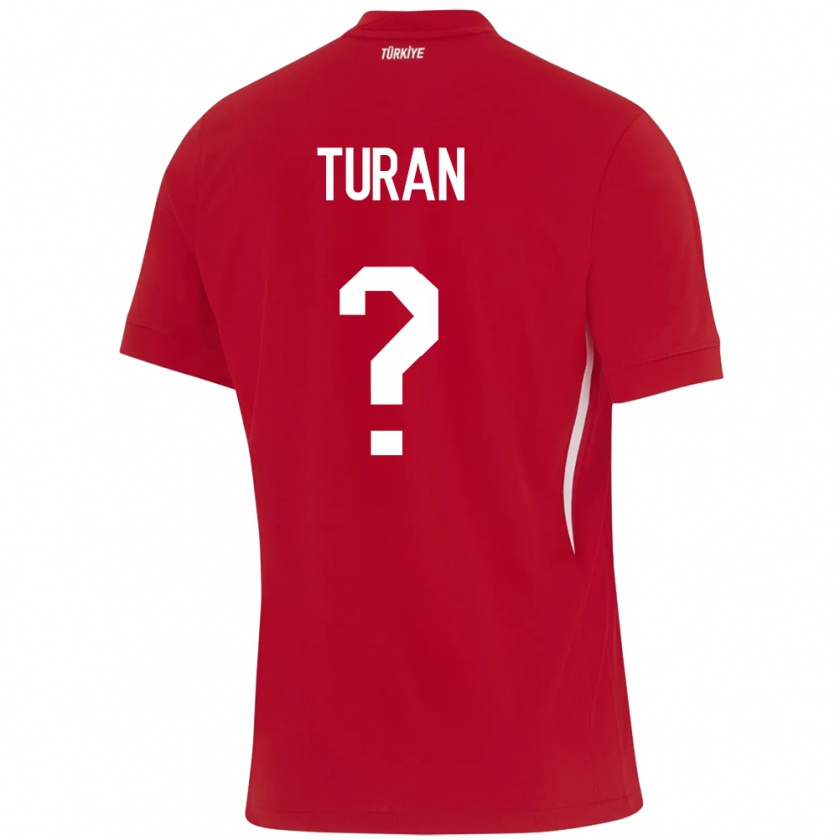 Kandiny Kinderen Turkije Hasan Turan #0 Rood Uitshirt Uittenue 24-26 T-Shirt België