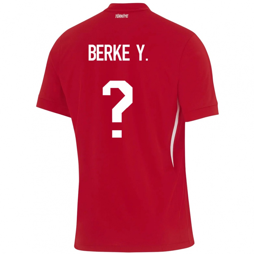 Kandiny Kinderen Turkije Berke Yıldırım #0 Rood Uitshirt Uittenue 24-26 T-Shirt