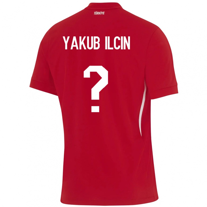 KandinyキッズトルコHasan Yakub İlçin#0赤アウェイシャツ24-26ジャージーユニフォーム