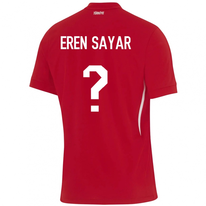 Kandiny Kinder Türkei Emin Eren Sayar #0 Rot Auswärtstrikot Trikot 24-26 T-Shirt Österreich