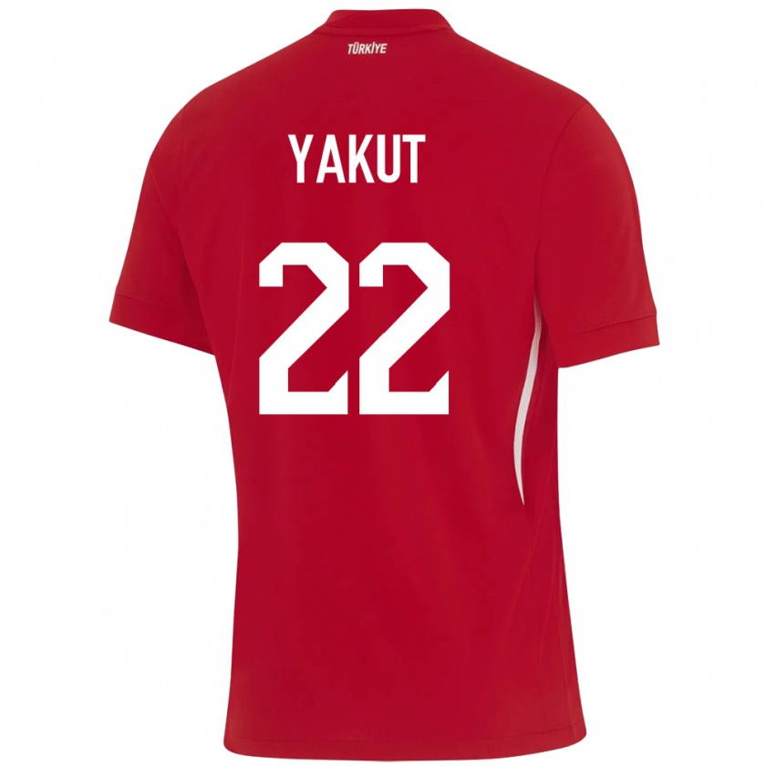 Kandiny Bambino Maglia Turchia Narin Yakut #22 Rosso Kit Gara Away 24-26 Maglietta