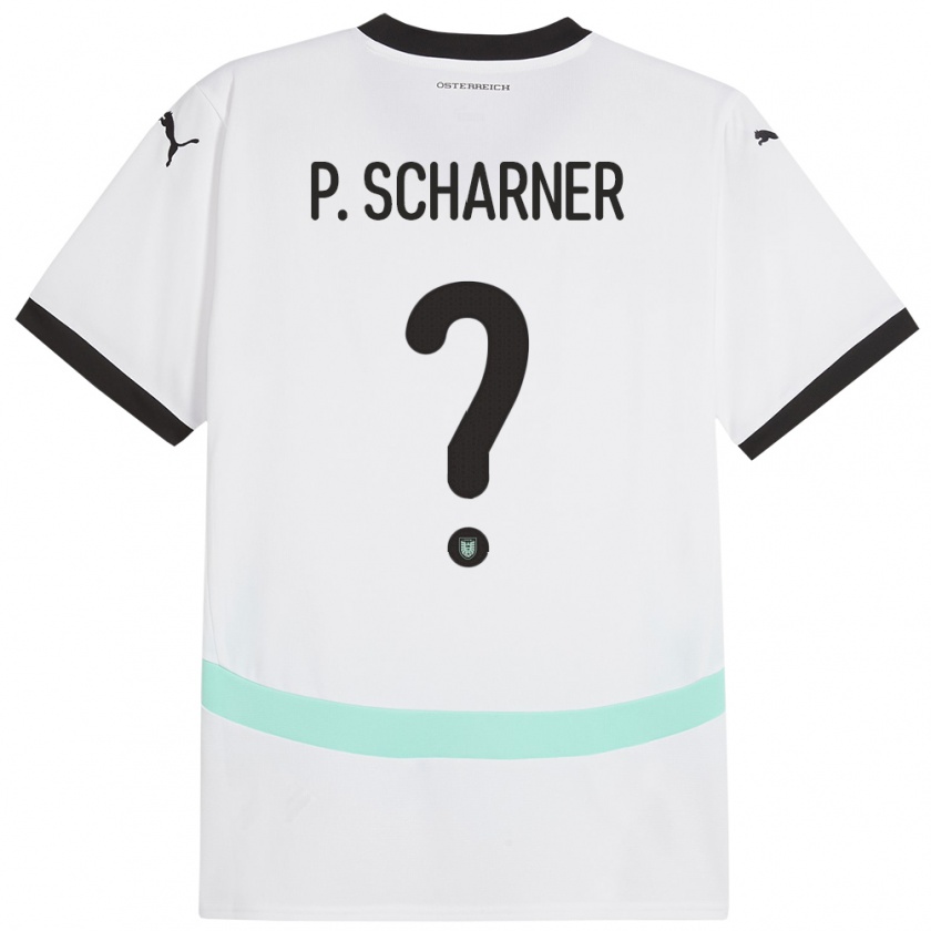 Kandiny Niño Camiseta Austria Paul Scharner #0 Blanco 2ª Equipación 24-26 La Camisa