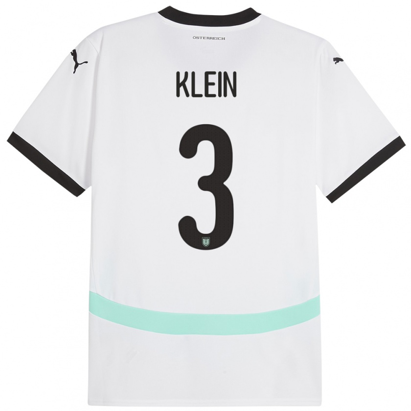 Kandiny Niño Camiseta Austria Jennifer Klein #3 Blanco 2ª Equipación 24-26 La Camisa