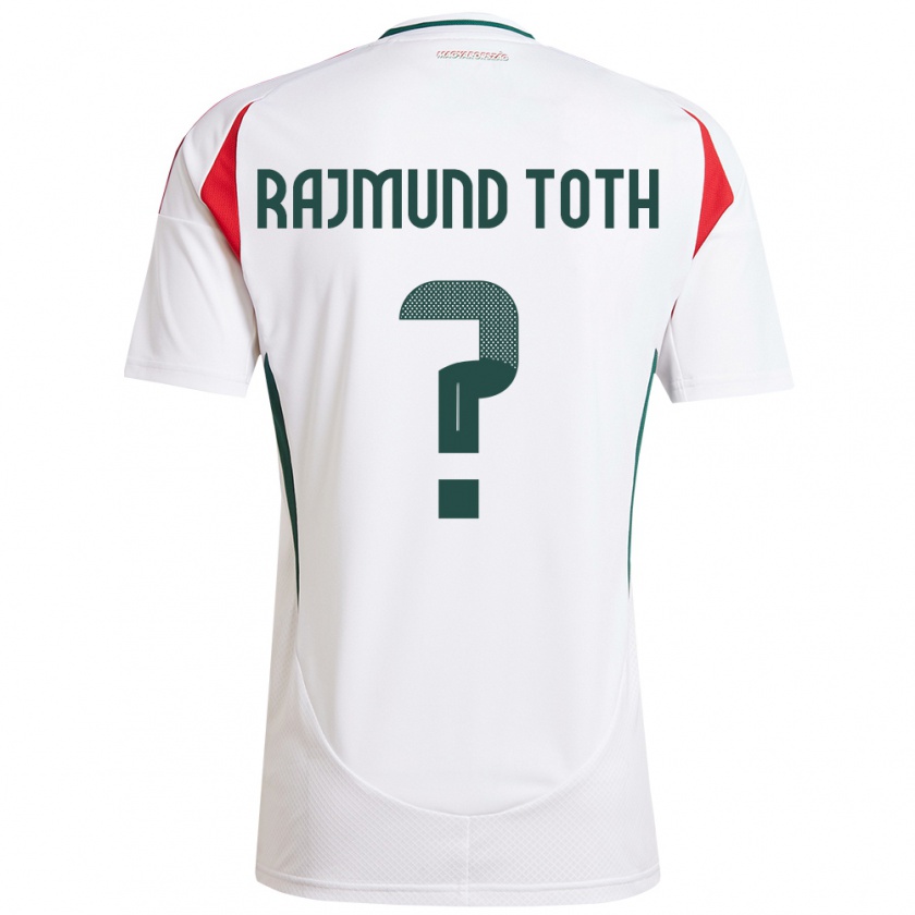 Kandiny Bambino Maglia Ungheria Rajmund Tóth #0 Bianco Kit Gara Away 24-26 Maglietta