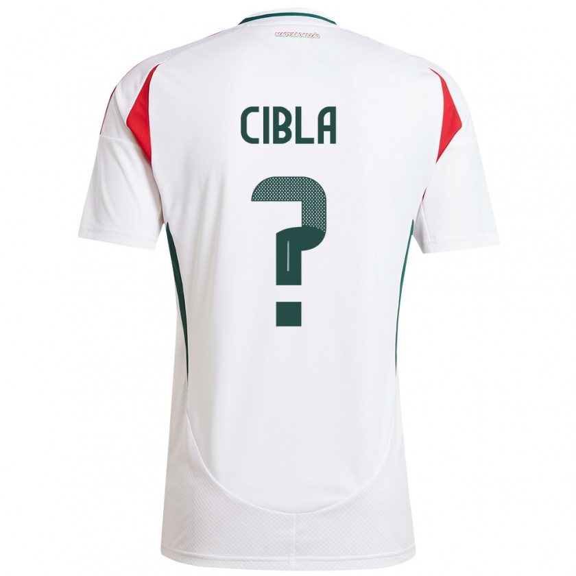 Kandiny Bambino Maglia Ungheria Flórián Cibla #0 Bianco Kit Gara Away 24-26 Maglietta