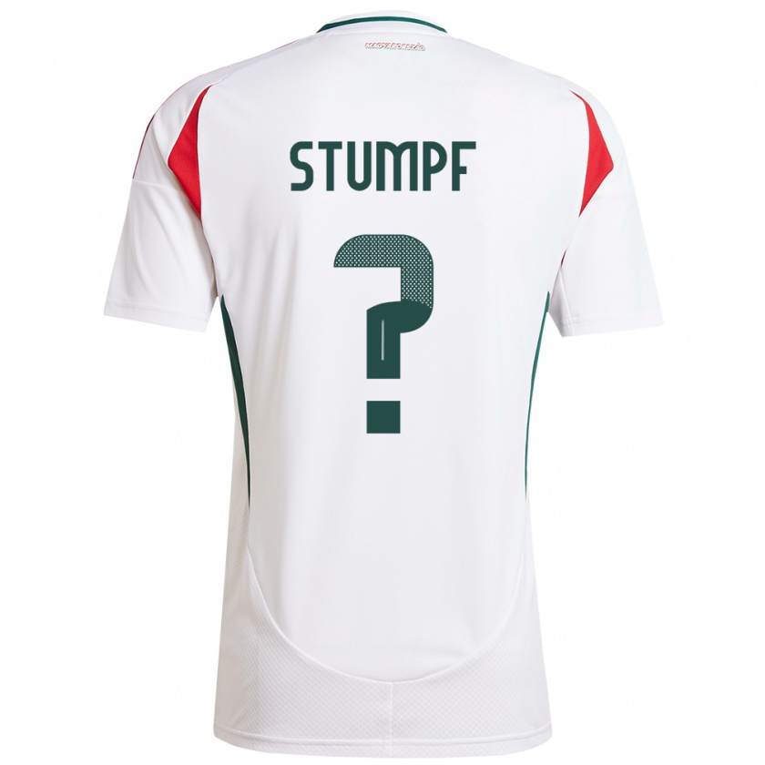 Kandinyキッズハンガリーgábor Stumpf#0白アウェイシャツ24-26ジャージーユニフォーム