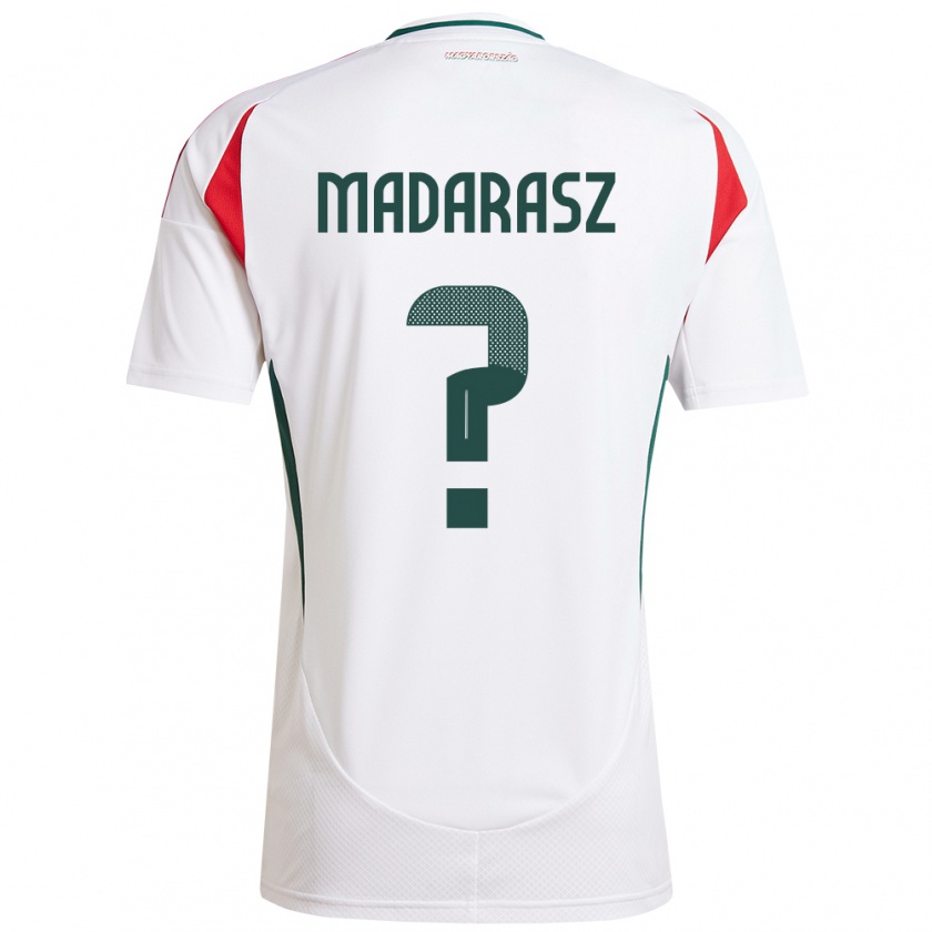 Kandiny Bambino Maglia Ungheria Ádám Madarász #0 Bianco Kit Gara Away 24-26 Maglietta