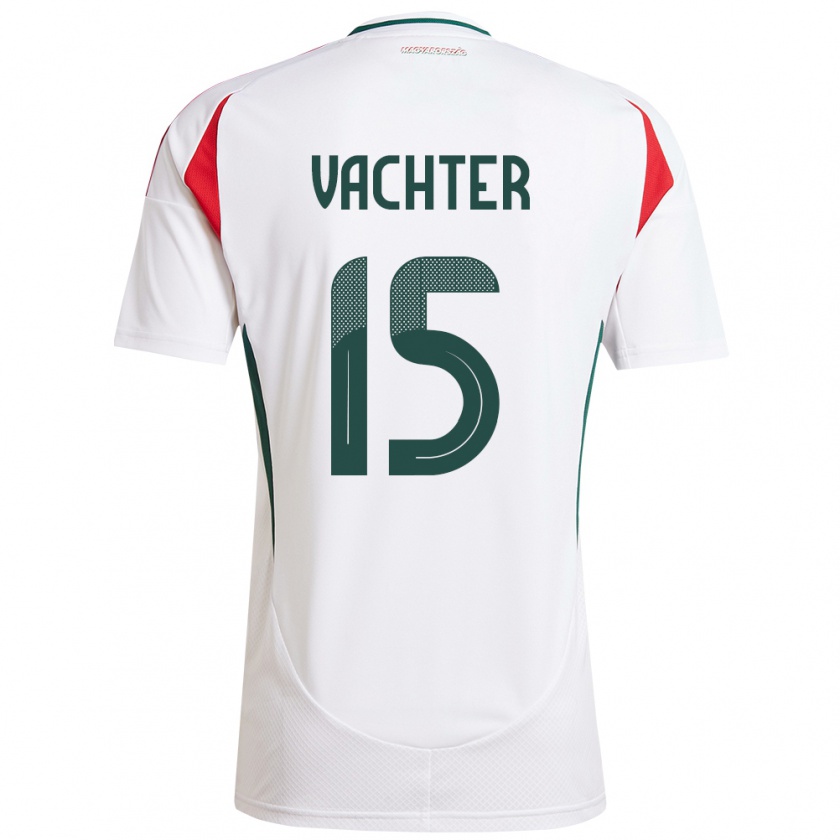 Kandinyキッズハンガリーfanni Vachter#15白アウェイシャツ24-26ジャージーユニフォーム