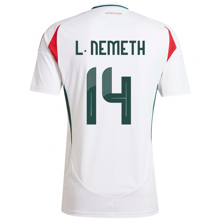 Kandiny Bambino Maglia Ungheria Loretta Németh #14 Bianco Kit Gara Away 24-26 Maglietta