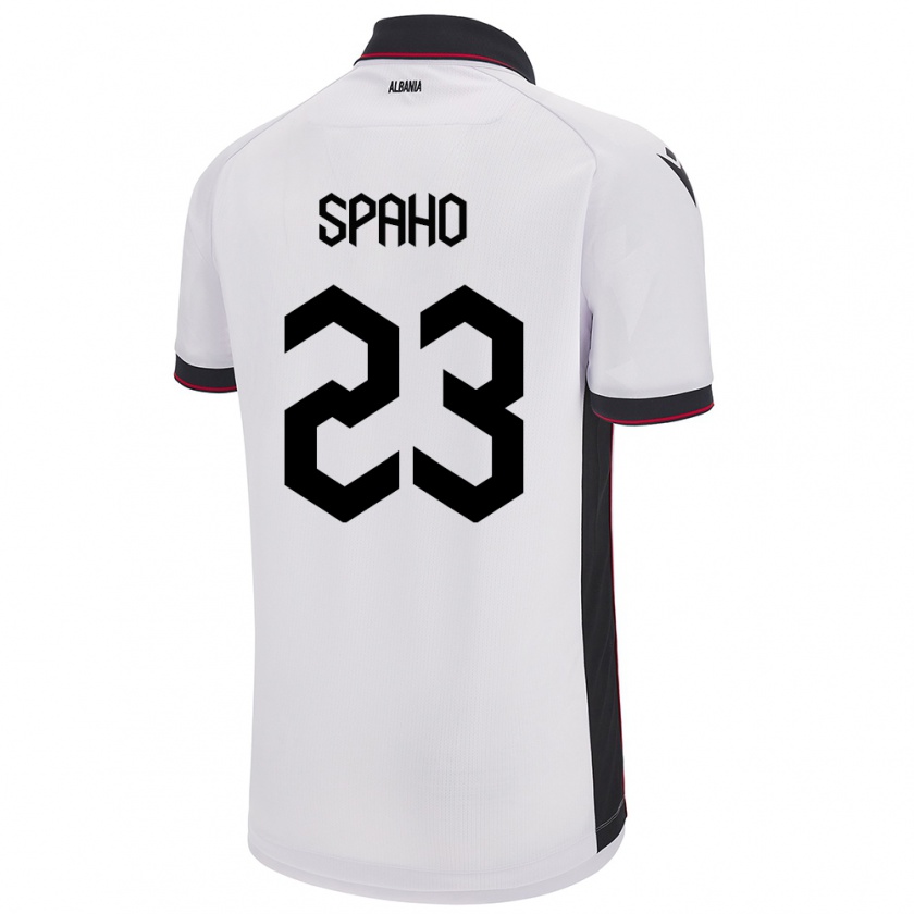 Kandiny Niño Camiseta Albania Klesjana Spaho #23 Blanco 2ª Equipación 24-26 La Camisa