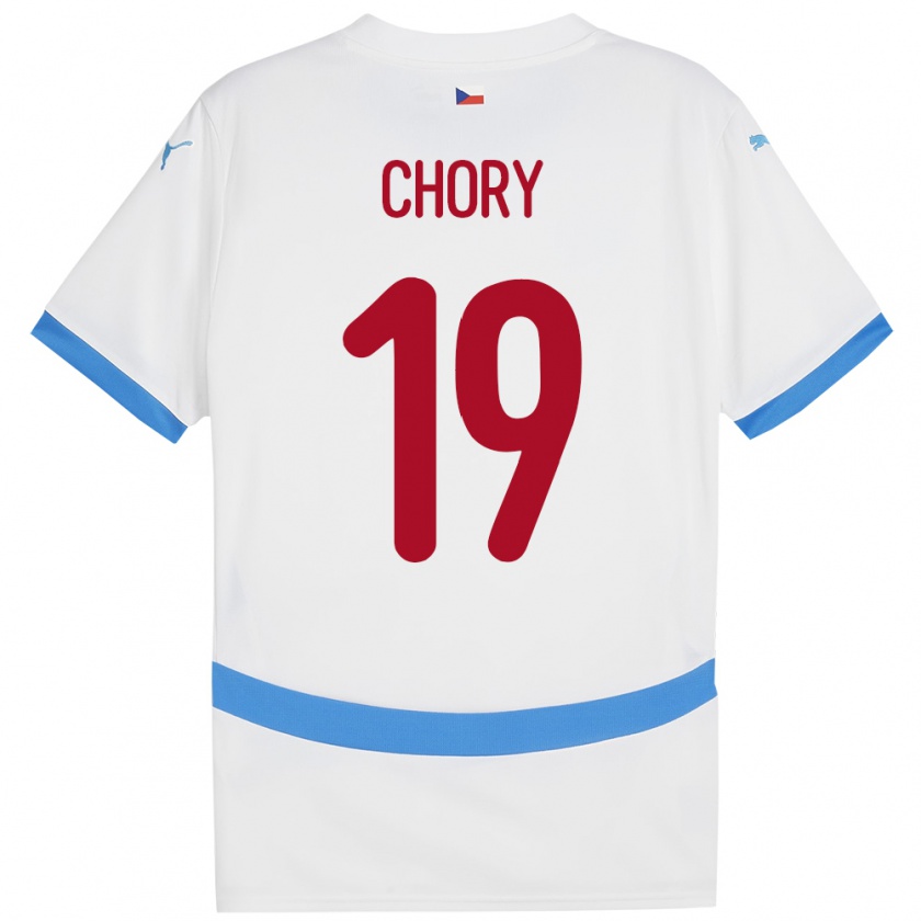 Kandiny Bambino Maglia Cechia Tomas Chory #19 Bianco Kit Gara Away 24-26 Maglietta