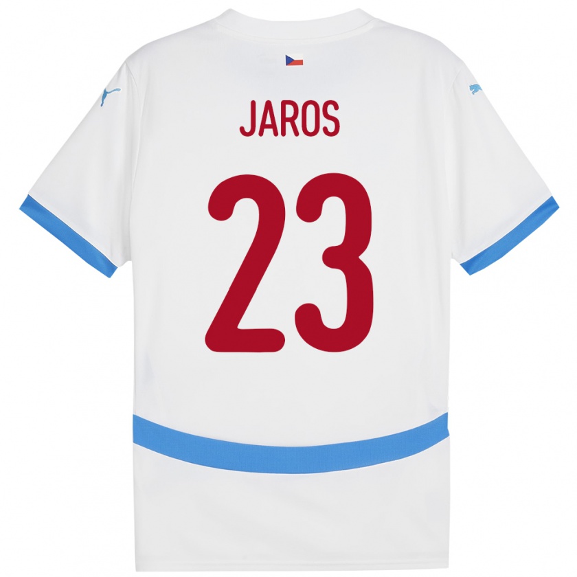 Kandiny Bambino Maglia Cechia Vitezslav Jaros #23 Bianco Kit Gara Away 24-26 Maglietta