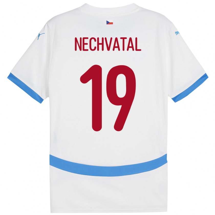 Kandiny Kinder Tschechien Matyas Nechvatal #19 Weiß Auswärtstrikot Trikot 24-26 T-Shirt Österreich