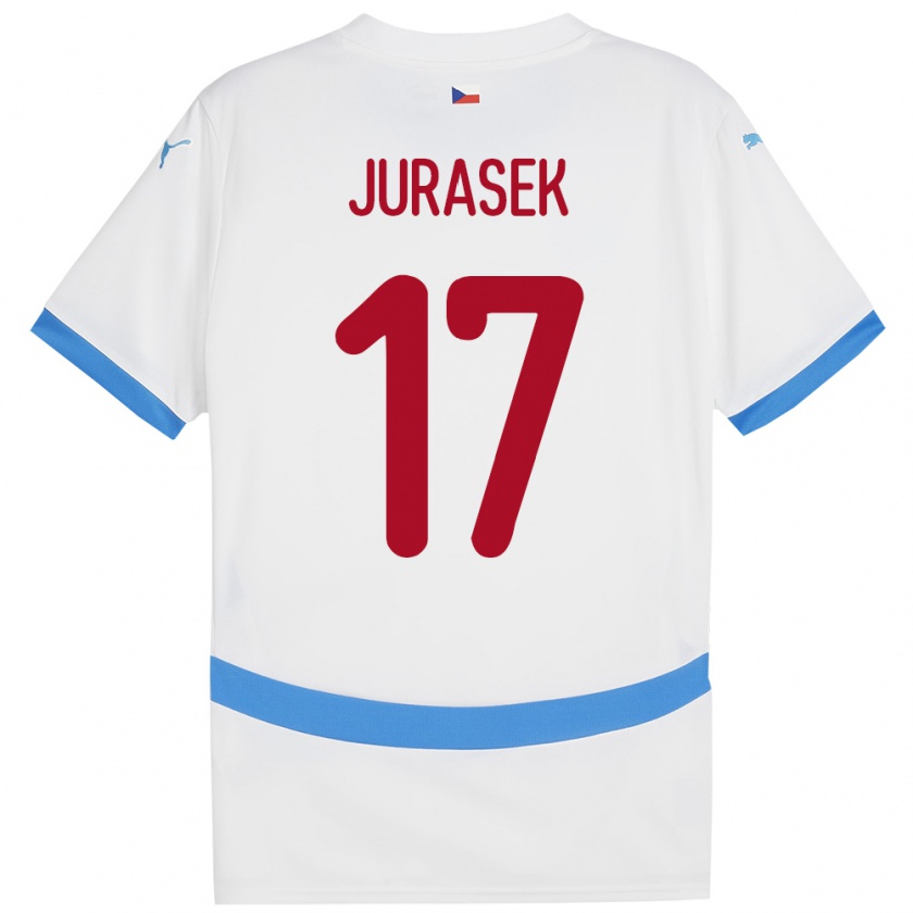 KandinyキッズチェコPatrik Jurasek#17白アウェイシャツ24-26ジャージーユニフォーム