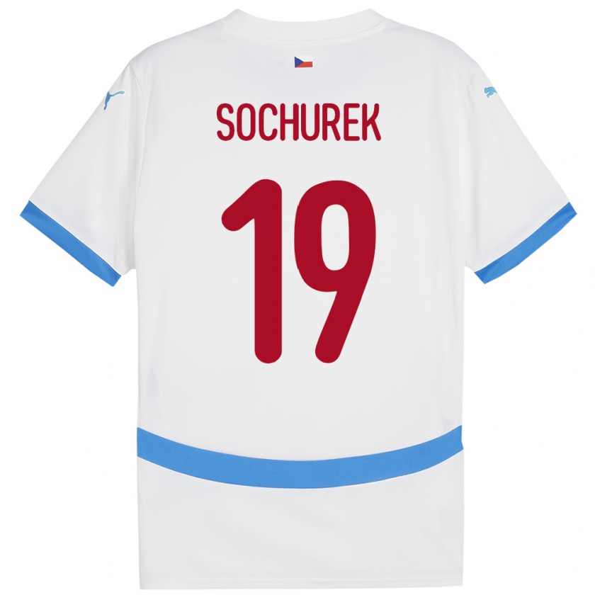 Kandiny Bambino Maglia Cechia Hugo Sochurek #19 Bianco Kit Gara Away 24-26 Maglietta