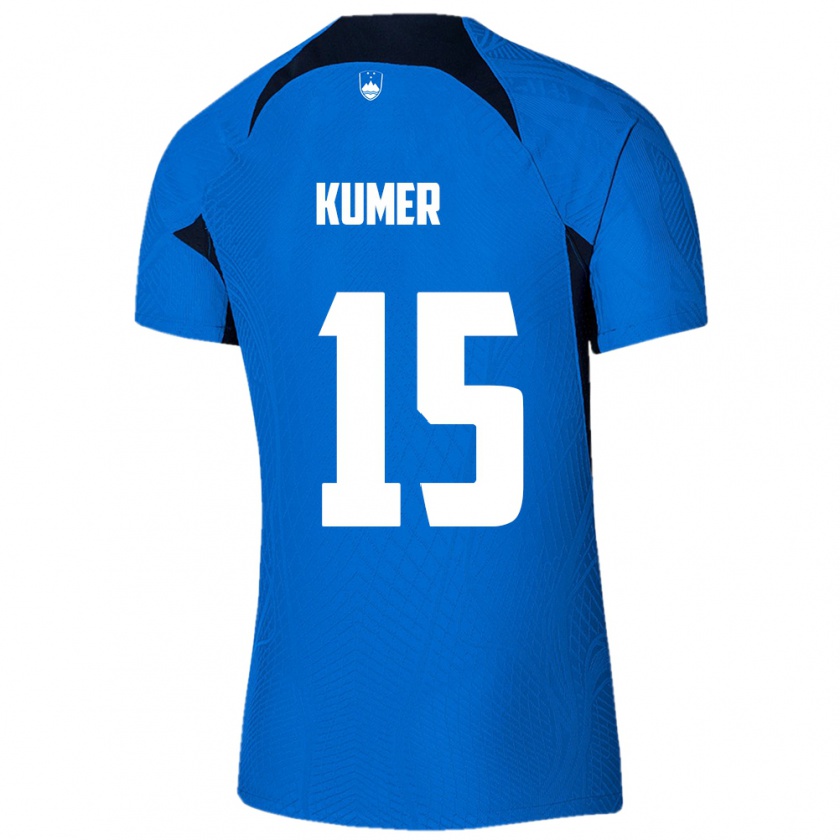 Kandiny Kinderen Slovenië Alin Kumer #15 Blauw Uitshirt Uittenue 24-26 T-Shirt