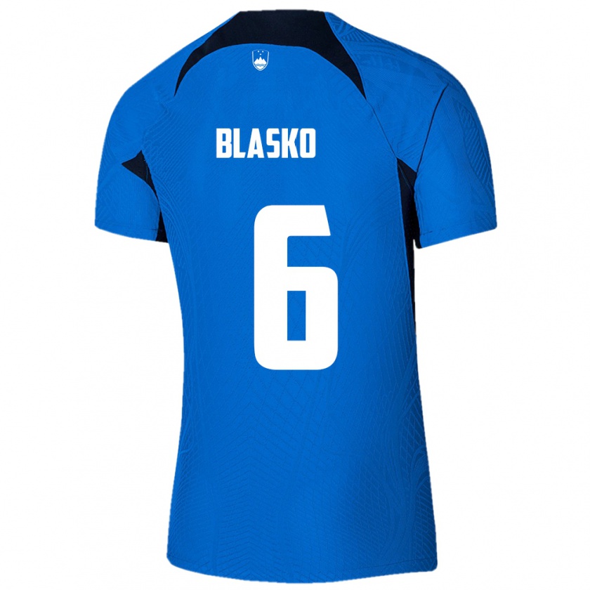 Kandiny Kinderen Slovenië Svit Blasko #6 Blauw Uitshirt Uittenue 24-26 T-Shirt België