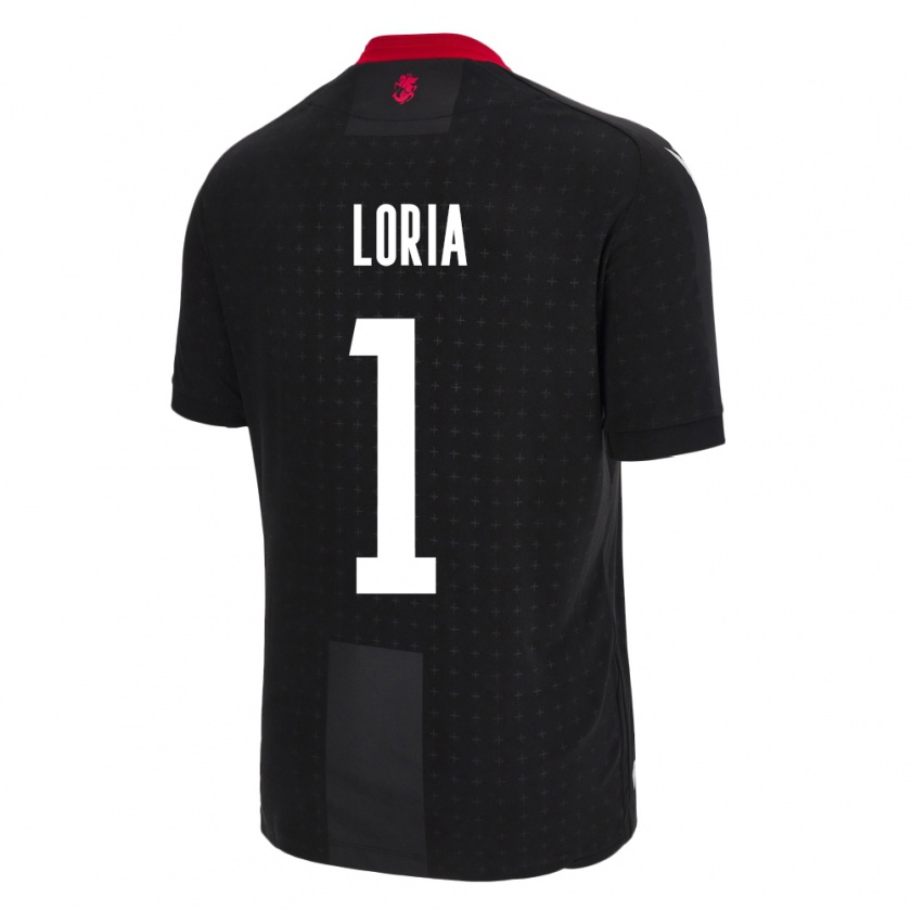 Kandiny Bambino Maglia Georgia Giorgi Loria #1 Nero Kit Gara Away 24-26 Maglietta