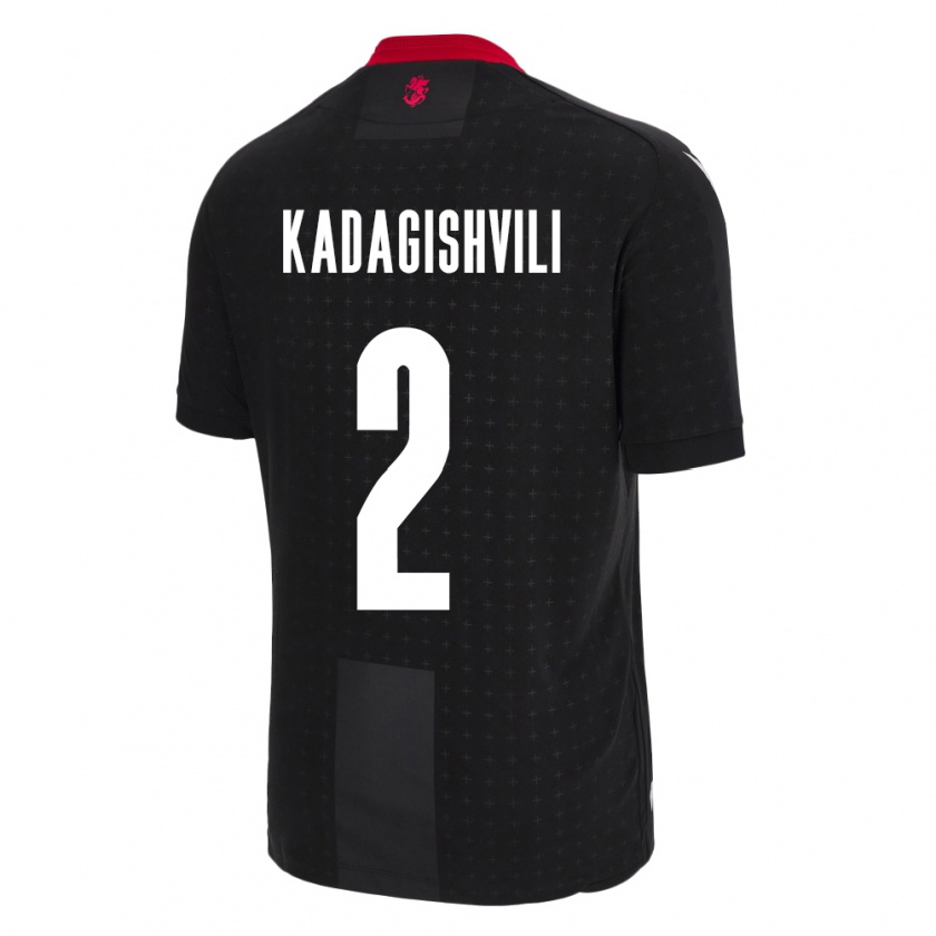 Kandiny Kinder Georgien Gvantsa Kadagishvili #2 Schwarz Auswärtstrikot Trikot 24-26 T-Shirt Österreich