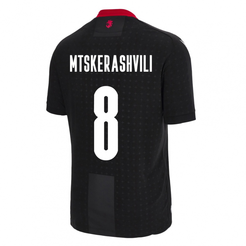 Kandiny Bambino Maglia Georgia Lizi Mtskerashvili #8 Nero Kit Gara Away 24-26 Maglietta