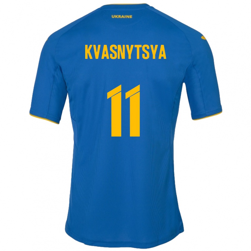 Kandiny Kinderen Oekraïne Ilya Kvasnytsya #11 Blauw Uitshirt Uittenue 24-26 T-Shirt