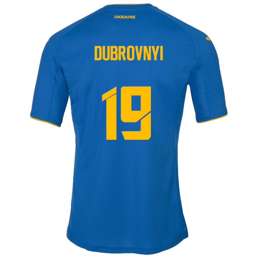 Kandiny Kinderen Oekraïne Mykhaylo Dubrovnyi #19 Blauw Uitshirt Uittenue 24-26 T-Shirt