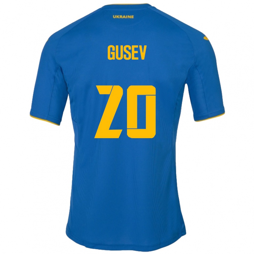 Kandiny Bambino Maglia Ucraina Oleksiy Gusev #20 Blu Kit Gara Away 24-26 Maglietta