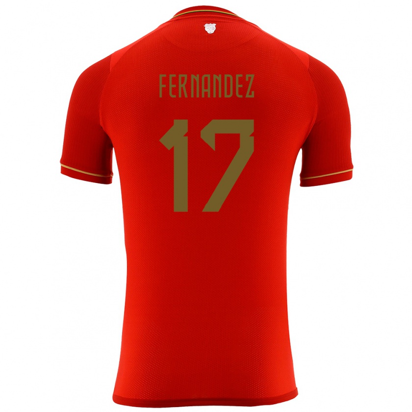 Kandiny Kinder Bolivien Roberto Fernández #17 Rot Auswärtstrikot Trikot 24-26 T-Shirt Österreich