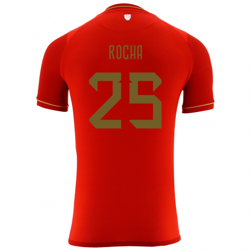 Kandiny Kinder Bolivien Yomar Rocha #25 Rot Auswärtstrikot Trikot 24-26 T-Shirt Österreich