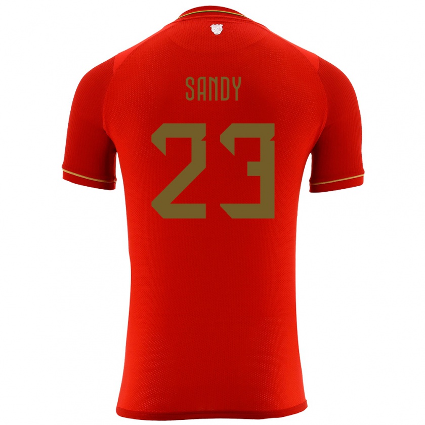 Kandiny Kinder Bolivien Daniel Sandy #23 Rot Auswärtstrikot Trikot 24-26 T-Shirt Österreich