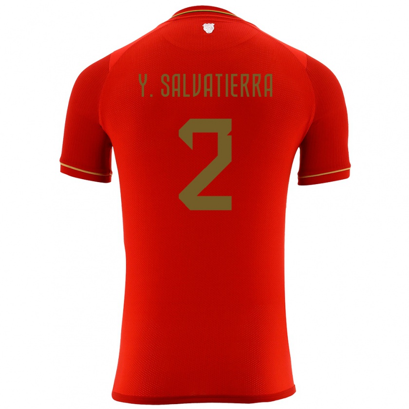 Kandiny Kinder Bolivien Yuditaz Jimena Salvatierra #2 Rot Auswärtstrikot Trikot 24-26 T-Shirt Österreich