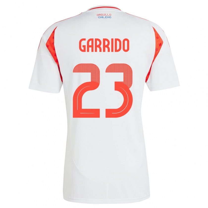 Kandiny Bambino Maglia Cile Pedro Garrido #23 Bianco Kit Gara Away 24-26 Maglietta