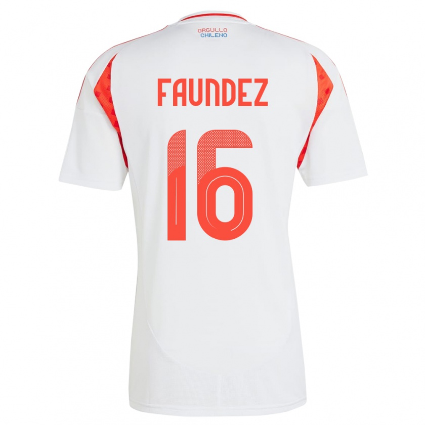 Kandiny Kinderen Chili Felipe Faúndez #16 Wit Uitshirt Uittenue 24-26 T-Shirt België