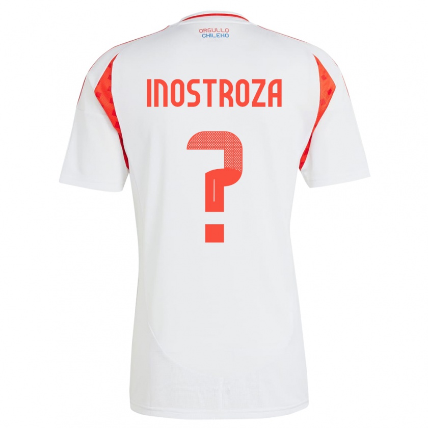 Kandiny Kinder Chile Fernando Inostroza #0 Weiß Auswärtstrikot Trikot 24-26 T-Shirt Österreich