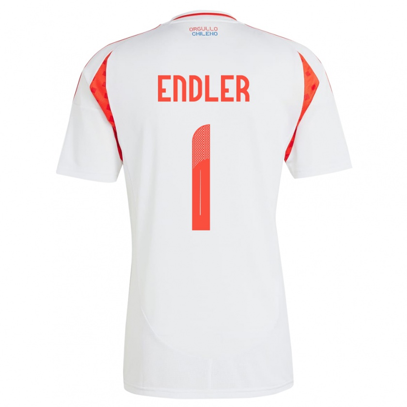 Kandiny Bambino Maglia Cile Christiane Endler #1 Bianco Kit Gara Away 24-26 Maglietta