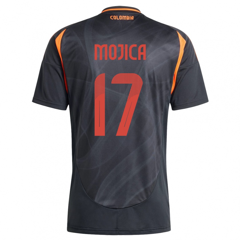 Kandiny Bambino Maglia Colombia Johan Mojica #17 Nero Kit Gara Away 24-26 Maglietta