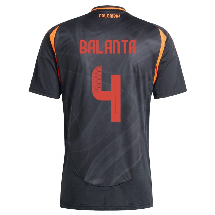 Kandiny Kinderen Colombia Marlon Balanta #4 Zwart Uitshirt Uittenue 24-26 T-Shirt België