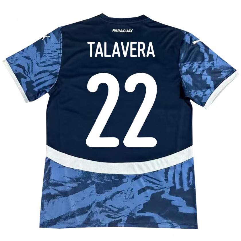 KandinyキッズパラグアイJavier Talavera#22青アウェイシャツ24-26ジャージーユニフォーム