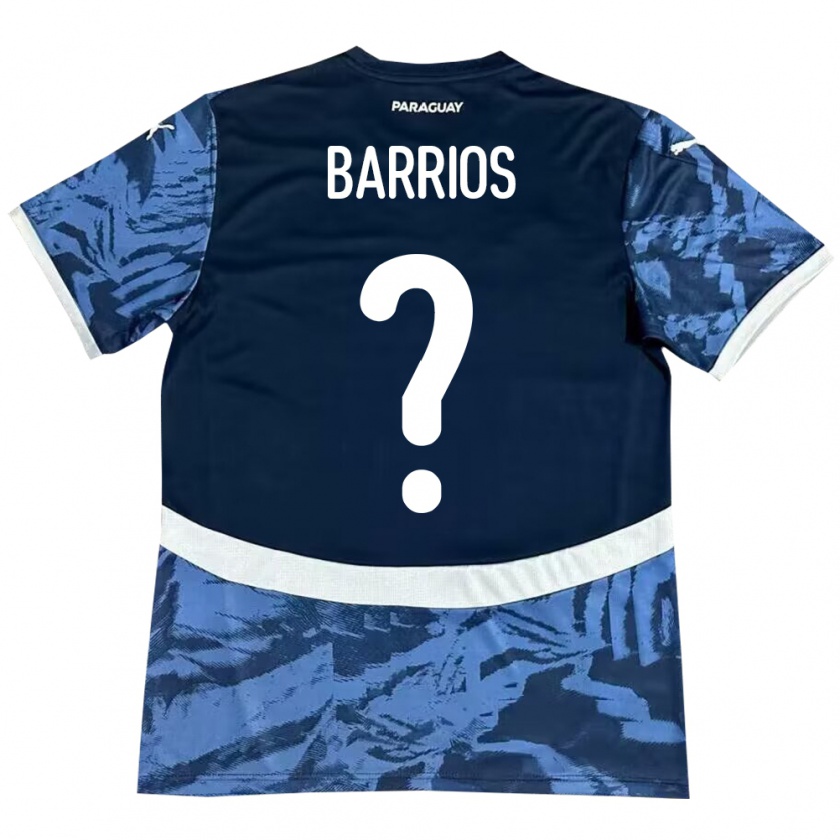 Kandiny Bambino Maglia Paraguay Fabio Barrios #0 Blu Kit Gara Away 24-26 Maglietta